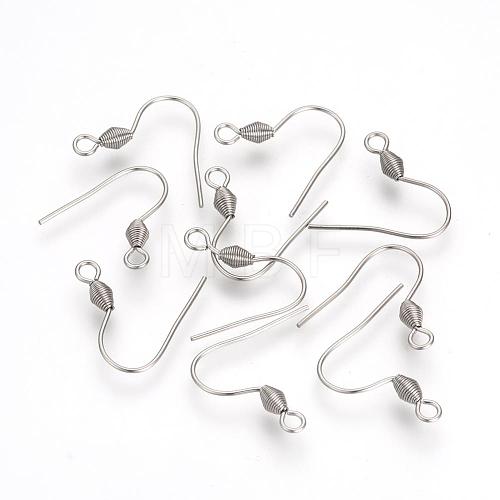 304 Stainless Steel Earring Hooks X-STAS-R071-30-1