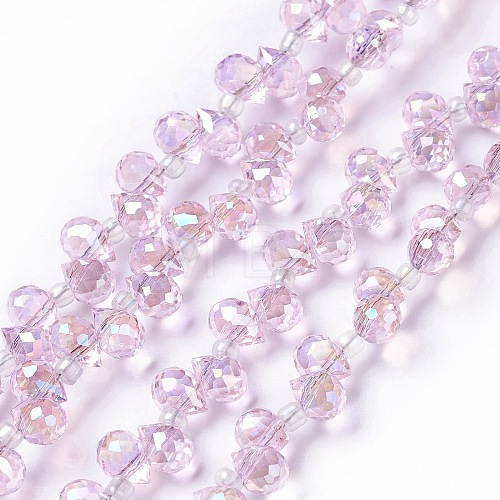 Transparent Glass Beads Strands GLAA-H022-04A-1
