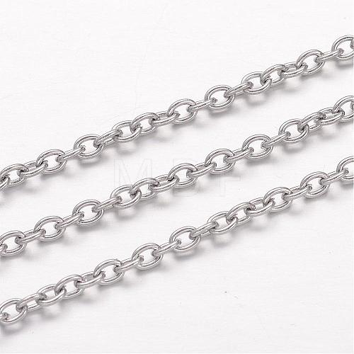 304 Stainless Steel Cable Chains CHS-K004-07P-0.6mm-1