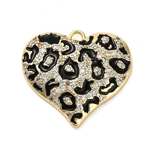 Brass Micro Pave Cubic Zirconia Pendants KK-L229-077A-P-1