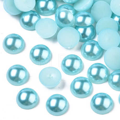 ABS Plastic Imitation Pearl Cabochons SACR-S738-10mm-Z19-1