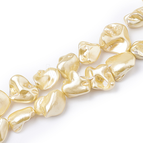 Shell Pearl Bead Strands BSHE-Q033-01I-1