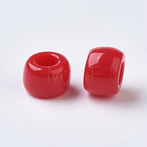 European Resin Large Hole Beads RESI-WH0002-06E-1