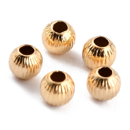 Long-Lasting Plated Brass Beads KK-O133-001B-G-1