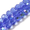 Electroplate Transparent Glass Beads Strands LS-EGLA-A035-T8mm-L14-1