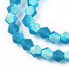 Imitate Austrian Crystal Bicone Frosted Glass Beads Strands EGLA-A039-T6mm-MB-M-4