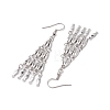 304 Stainless Steel Link Bar Dangle Earrings EJEW-JE05967-4
