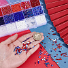 207G 15 Styles Independence Day Glass Seed Beads SEED-PH0002-73-3