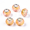 Baking Painted Glass European Beads DGLA-N033-05A-A02-1