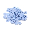 Flat Round Handmade Polymer Clay Beads CLAY-R067-8.0mm-32-4