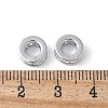 Brass Micro Pave Clear Cubic Zirconia Spacer Beads KK-F892-30P-2