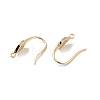 Leaf Rack Plating Brass Micro Pave Cubic Zirconia Earring Hooks KK-D083-09G-2