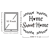 Rectangle with Word Home Sweet Home PVC Wall Stickers DIY-WH0228-121-2