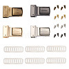 -EU 8 Sets 4 Colors Zinc Alloy Bag Twist Lock Clasps FIND-GN0001-12-7