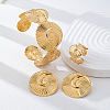 Alloy Round Hollow Stud Earrings & Bangles & Rings Sets for Women WG2A15C-02-1