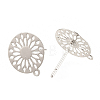 Brass Stud Earring Findings X-KK-S345-261-2