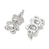 SHEGRACE Brass Micro Pave Clear Cubic Zirconia Pendants XGRQ3P254-633P-2