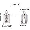 Unicraftale 304 Stainless Steel Folding Crimp Cord Ends STAS-UN0005-72-2