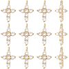 12Pcs Brass Micro Pave Cubic Zirconia Pendants KK-CA0003-65-1