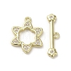 Brass Micro Pave Cubic Zirconia Toggle Clasps KK-C048-04A-G-1