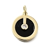 Brass Micro Pave Cubic Zirconia Pendants KK-S523-11G-1