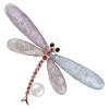 Dragonfly Alloy Rhinestone Brooches PW-WGB100C-01-5