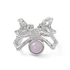 Spider Natural Kunzite Cuff Rings RJEW-G273-02P-08-2