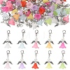 60Pcs 10 Colors Angel Acrylic & Glass Pearl & Alloy Pendant Decorations HJEW-YW00551-1