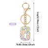 Number 6 Transparent Resin Keychains KEYC-TADJ0001-10F-2