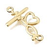 Brass Heart with Jesus Fish Links Connector Charms KK-C263-27B-G-2