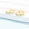 Ring with Letter X 925Sterling Silver Micro Pave Clear Cubic Zirconia Hoop Earrings for Women EJEW-K317-03G-3