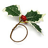 Christmas Theme Iron Napkin Rings AJEW-G062-01C-1