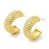 Rack Plating Brass Round Stud Earrings for Women EJEW-D059-15G-1