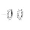 925 Sterling Silver Pave Moissanite Hoop Earrings for Women DZ9023-7