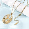 304 Stainless Steel Pendant Cable Chain Necklaces for Men Women NJEW-K308-03C-G-3