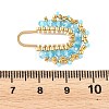 Brass & Seed Beaded & Glass Connector Charms PALLOY-MZ01372-01-3
