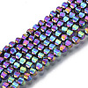 Electroplate Non-magnetic Synthetic Hematite Beads Strands G-S352-35A-M-3