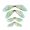 3Pcs Transparent Epoxy Resin Butterfly Wings Cabochons X-RESI-N045-10-1