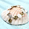 Natural Shiva Eye Shell Charm Bracelets BJEW-JB14014-2