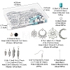 DIY Woven Net/Web with Feather Earring Making Kits DIY-FS0008-65-4