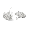 Non-Tarnish 304 Stainless Steel Ginkgo Leaf Dangle Earrings for Women EJEW-K243-03P-2