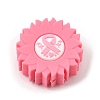 Breast Cancer Awareness Pink Ribbon Theme Silicone Beads SL-CBA6E7F-01B-1