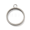 304 Stainless Steel Open Back Bezel Pendants STAS-B126-06C-P-1