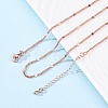 Brass Curb Chains Necklaces for Women NJEW-D302-09RG-1