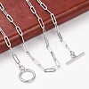 Non-Tarnish Unisex 304 Stainless Steel Paperclip Chain Necklaces NJEW-H215-04P-3