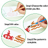 Gorgecraft 2 Sets 2 Styles PET Hollow Out Plastic Drawing Painting Stencils Templates AJEW-GF0006-91A-6