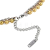 Stainless Steel Ball Chain Multi Layered Necklaces for Women NJEW-D088-02G-02-2