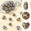 32Pcs 4 Styles Printed Acrylic Beads PACR-FS0001-12-2