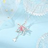 Dyed Natural Green Jade Alloy Star Pendant Necklaces for Women NJEW-TA00273-02-1