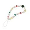 Christmas Glass Pearl Beaded Mobile Straps HJEW-TA00008-1